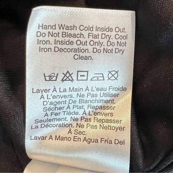 DKNY Dress Side Ruched Jersey Long V-neck Surplice Dress Faux Leather Look 6 NWT - Picture 14 of 16